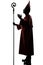 Man cardinal bishop silhouette saluting blessing