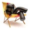 Man carefree relax chilling beach deck chair summer outdoor