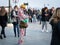 Man in carnival disguise in February in Venice