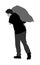 Man carries a sack on shoulder illustration. Toiler worker. Construction worker with bag on back.