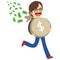 Man Carrying Money Sack