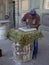 Man carves a tomb stone at the PanteÃ³n Municipal cemetery in Guanajuato