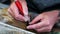 Man carving a piece of jade