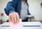 Man casts his ballot at elections