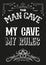 The Man Cave Rules Vector illustration