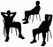 Man on chair silhouette