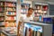 Man choosing books in shop