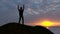 Man climbing a mountain peak