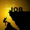 Man climbing for obtain job