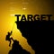 Man climbing for obtain target