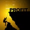 Man climbing for profit