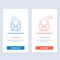 Man, Clone, User, Identity, Duplicate  Blue and Red Download and Buy Now web Widget Card Template