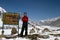 Man close by the highest lake Tilicho.