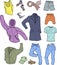 Man clothes colored collection