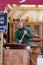 Man cooking goulash