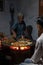 A man cooks up a popular street food called aloo tikki