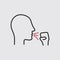 Man Coughing Sneezing Pneumonia Icon. Flu And Symptoms Concept Vector
