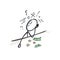 Man counting money. Poor jobless man in confusion. No money. Dept and struggle. Bankrupt Hand drawn. Stickman cartoon. Doodle