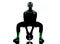 Man crossfit weight disk exercises fitness silhouette