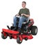 Man Cut Grass or Lawn on Zero Turn Mower Isolated