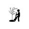 man digging icon. Element of gardening icon for mobile concept and web apps. Glyph digging can be used for web and mobile