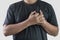 Man disease chest pain suffering Heart attack