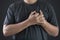 Man disease chest pain suffering Heart attack