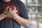 Man disease chest pain suffering Heart attack