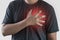 Man disease chest pain suffering Heart attack