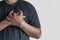 Man disease chest pain suffering Heart attack