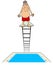 Man on a diving board