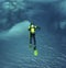 Man with diving suit