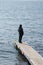 Man on the Dock at Lake Baikal