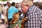 Man with Dog at Adoption Event