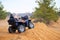 Man and Dog on ATV, Best Friends