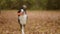 Man with dog in park