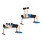 Man doing dumbbell flat bench press. Chest exercise