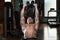 Man Doing Dumbbell Incline Bench Press Workout