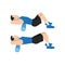 Man doing Foam roller upper back stretch exercise.