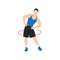 Man doing Hip circles exercise. Flat vector