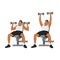 Man doing Incline Dumbbell bench press exercise.