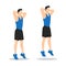 Man doing Jumping calf raises. Presses exercise. Flat vector illustration