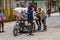 Man doing labour work in the streets of Old Havana City