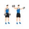 Man doing Lateral side shoulder dumbbell raises.