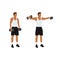 Man doing Lateral side shoulder dumbbell raises.