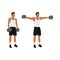 Man doing Lateral side shoulder dumbbell raises.