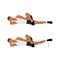 Man doing Lying Crossover Leg Lift Exercise in 2 steps.