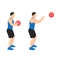 Man doing medicine ball chest pass exercise flat vector illustration