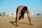 Man doing mountain climbers exercise workout