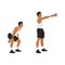 Man doing One arm kettlebell swings exercise.